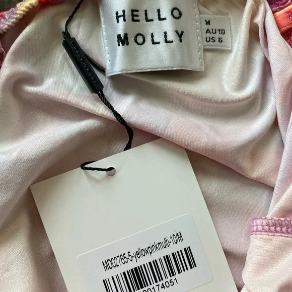 Hello Molly Pink and Orange MIDI Dress 👗 Size 6 - Picture 10 of 12